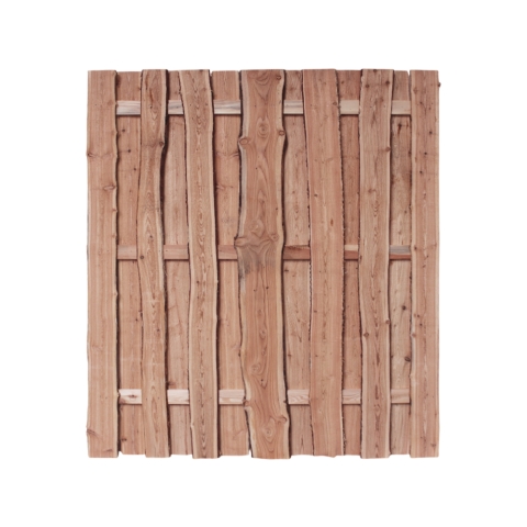 Bohlenzaun Rustic HOCH 180x200cm aus L�rche natur aus unbes�umten, s�gerauhen Bohlen