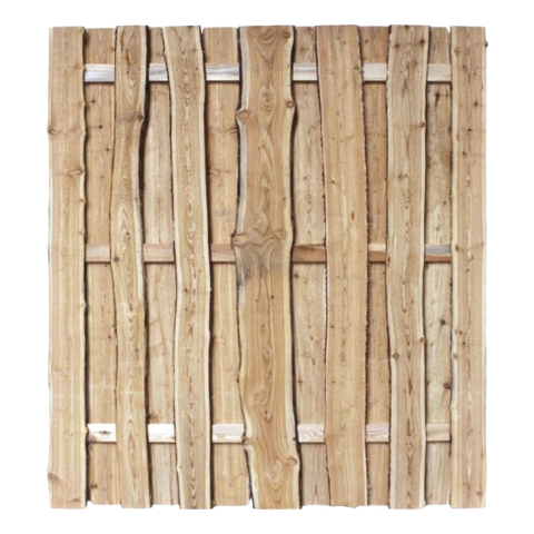Bohlenzaun Starkis HOCH 180x200cm L&auml;rche natur aus unbes&auml;umten, s&auml;gerauhen Bohlen