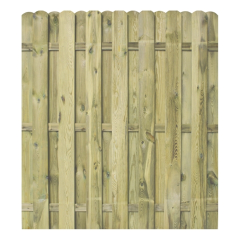 Bohlenzaun Staburo HOCH gerade Kiefer kdi gr&uuml;n 180x200cm