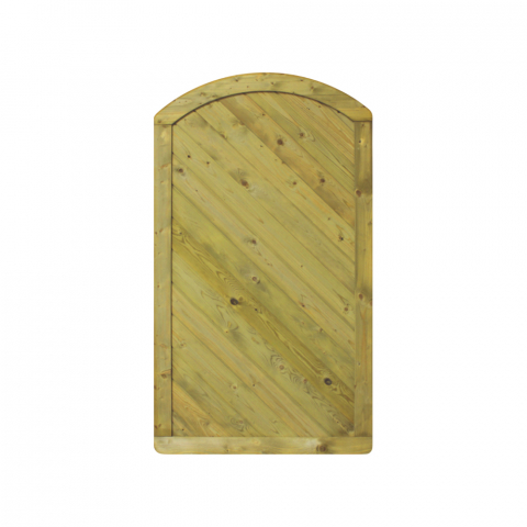 Diagonaltür Piemont 100x180-160cm Rundbogen geschlossen aus Fichte druckimprägniert