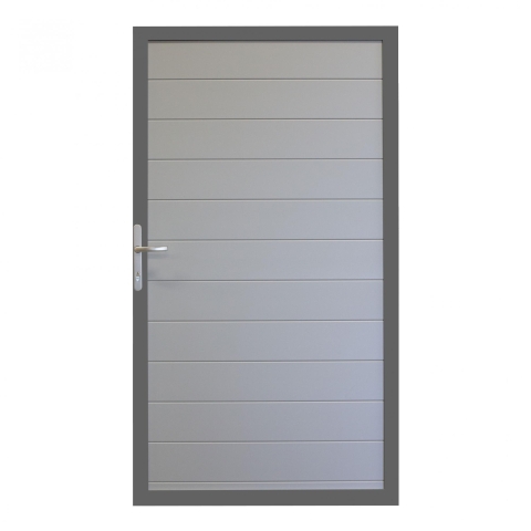 GrojaLumino Alu Tor Sonderbreite H:180cm Silbergrau, Rahmen Anthrazit DB 703