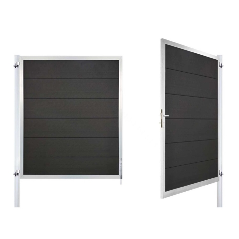 Elephant Forte Doppeltor DIN rechts anthrazit-alu WPC 300x180cm inkl. Beschlag