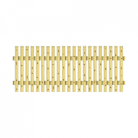 Vorgartenzaun 200x80cm Kiefer druckimprägniert grün