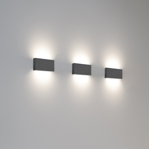 CMD Wandleuchte Up u. Down 9070 LED Aluminium anthrazit