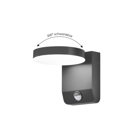 CMD Wandleuchte LED BM 9083 schwenkbar, anthrazit