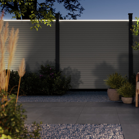 Osmo Lichtprofil oben Grau (ohne LED) 1,9x4,1x184cm