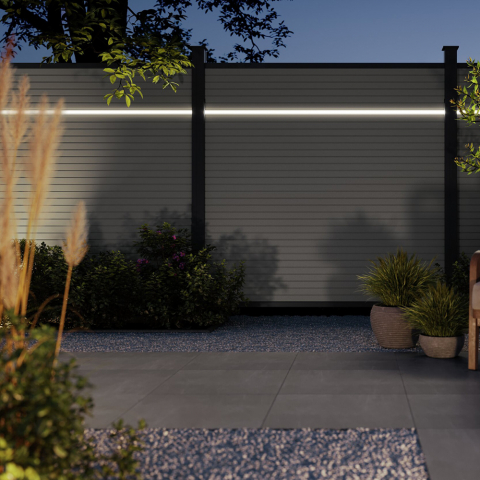 Osmo Lichtprofil mittig Anthrazit (ohne LED) 1,9x4,1x184cm