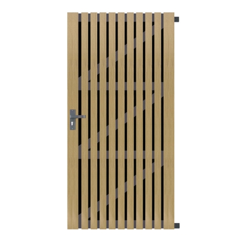 Elephant Zauntor WPC Stripes Black Eiche 180x90cm inkl. Beschlag