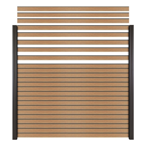 Elephant Dark Line Rhombus Aluminium Eiche co-extrudiert horizontal 180x174cm