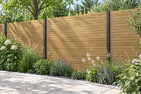 Elephant Dark Line Rhombus Aluminium Eiche co-extrudiert horizontal 180x174cm