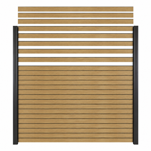 Elephant Dark Line Rhombus Aluminium Eiche co-extrudiert horizontal 180x174cm