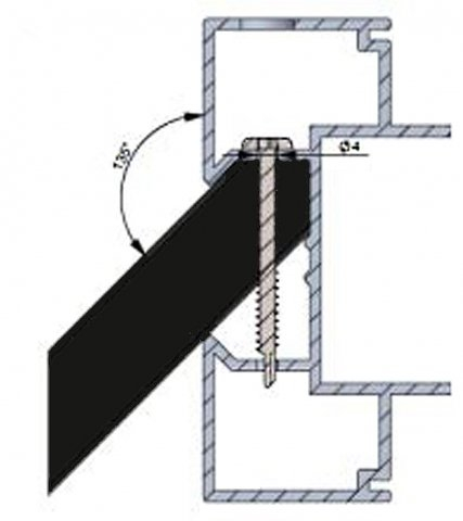 Aluminiumpfosten Typ C Eckpfosten variable 9x9x100 cm