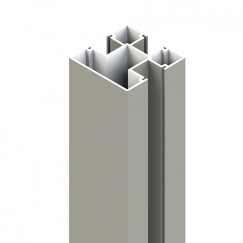 Aluminiumpfosten Typ D Grau 7x7x100 cm