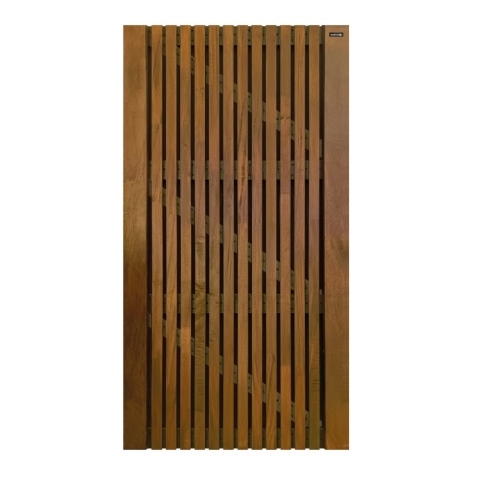 Elephant Gartent�r Stripes Black Hartholz Braun ge�lt 100x180cm ohne Schlossfr�sung