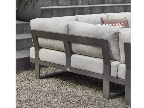 Apple Bee Mura Taupe Eck-Loungegarnitur 267x333cm inkl. Polster