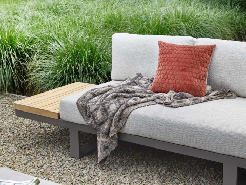 Apple Bee Mura Taupe Eck-Loungegarnitur 267x333cm inkl. Polster