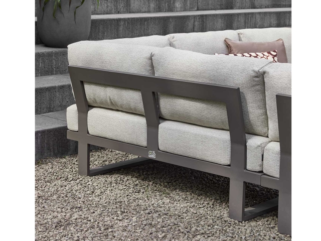 Apple Bee Mura Taupe Eck-Loungegarnitur 267x333cm inkl. Polster