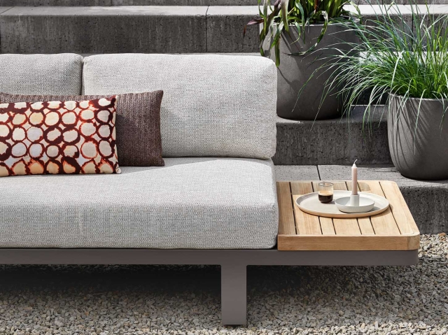 Apple Bee Mura Taupe Eck-Loungegarnitur 267x333cm inkl. Polster