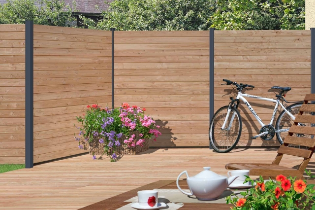 Selbstbauzaun Gardo XL DIY L&auml;rche natur 180x194cm