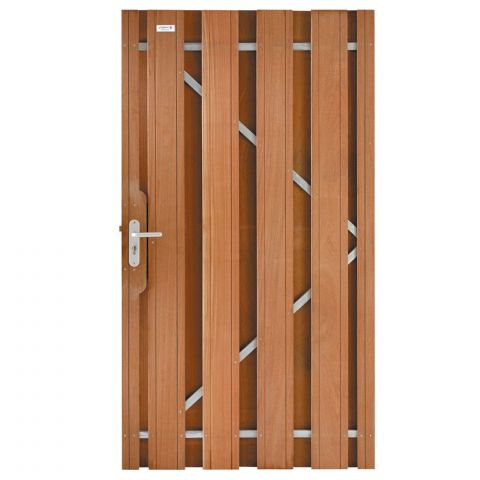 Elephant Hartholztor Bangkirai mit Stahlrahmen 100x180 cm 006543