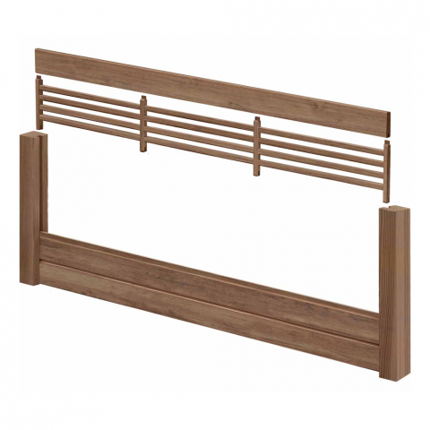 Selbstbauzaun Gardo XL DIY Kiefer KDI Braun mit Rankelement 180x194 cm