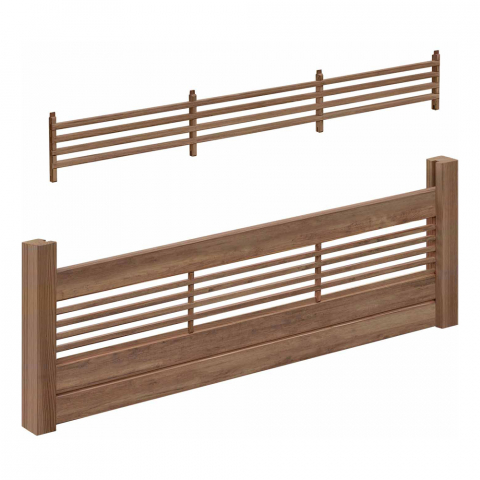 Selbstbauzaun Gardo XL DIY Kiefer KDI Braun mit Rankelement 180x194 cm