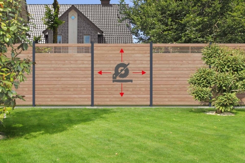 Selbstbauzaun Gardo XL DIY L&auml;rche natur mit Rankelement 180x194 cm