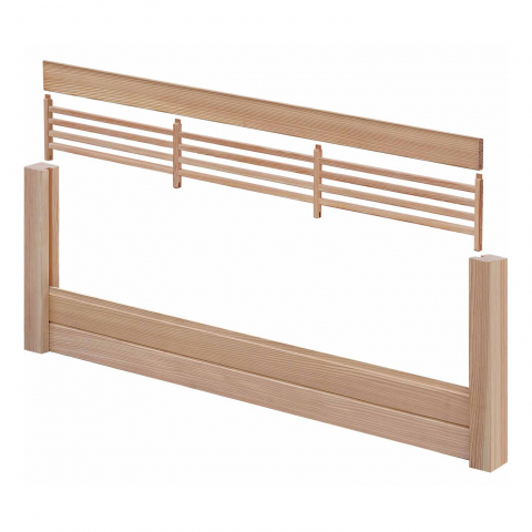 Selbstbauzaun Gardo XL DIY Lärche natur mit Rankelement 180x194 cm