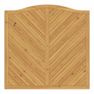 Sichtschutzzaun Lido Kronenbogen Lärche-Douglasie 180x180-165cm Sichtschutzzaun Lido Kronenbogen Lärche-Douglasie 180x180-165cm