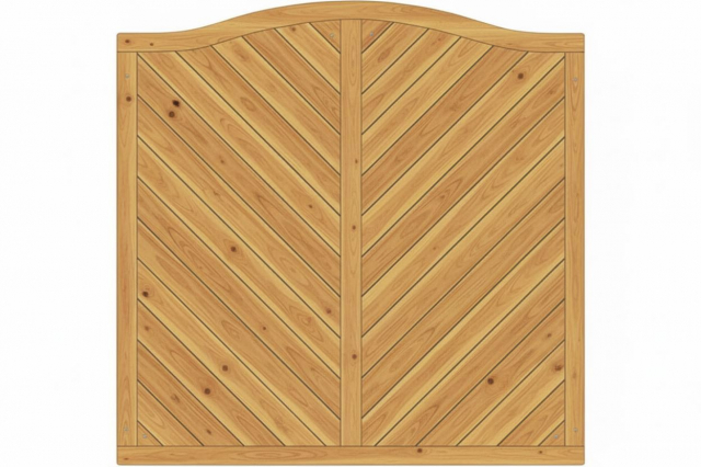 Sichtschutzzaun Lido Kronenbogen Lärche-Douglasie 180x180-165cm