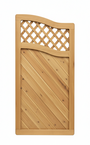 Sichtschutzzaun Lido Abschluss mit Gitter Lärche-Douglasie 90x165-150cm