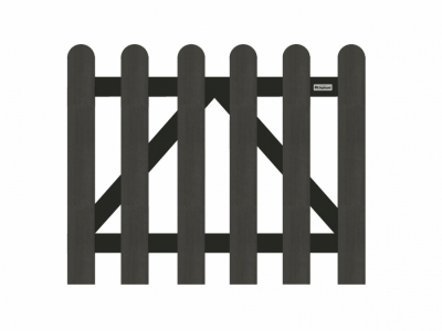 Elephant Classic-Gartentor anthrazit WPC abgerundet 100x100cm inkl. Torbeschlag Elephant Classic-Gartentor anthrazit WPC abgerundet 100x100cm inkl. Torbeschlag