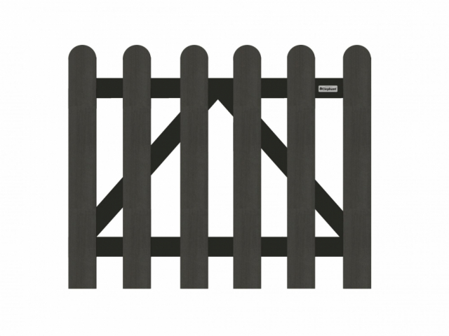 Elephant Classic-Gartentor anthrazit WPC abgerundet 100x100cm inkl. Torbeschlag
