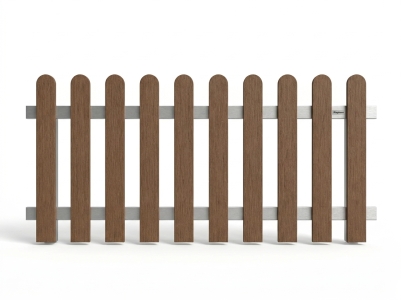 Elephant Classic-Vorgartenzaun braun WPC abgerundet 180x80cm braun