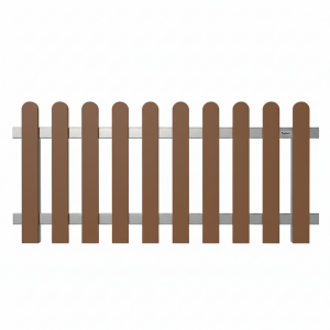 Elephant Classic-Vorgartenzaun braun WPC abgerundet 180x100cm braun