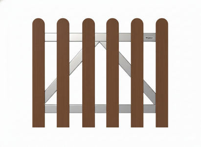 Elephant Classic-Gartentor braun WPC abgerundet 100x100cm inkl. Torbeschlag Elephant Classic-Gartentor braun WPC abgerundet 100x100cm inkl. Torbeschlag