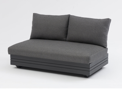 Zebra Cubo Neo Lounge 2-Sitzer graphite 132 x 81 x 76 cm inkl. Polster
