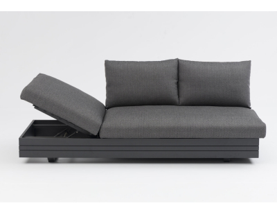 Zebra Cubo Neo Lounge 3-Sitzer graphite 198 x 81 x 76 cm inkl. Polster
