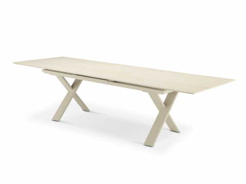 Zebra Levare Tisch 240-300x100x74cm light taupe