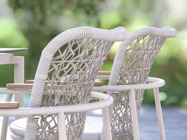 Zebra Liox Sessel light taupe, Armlehnen Teak