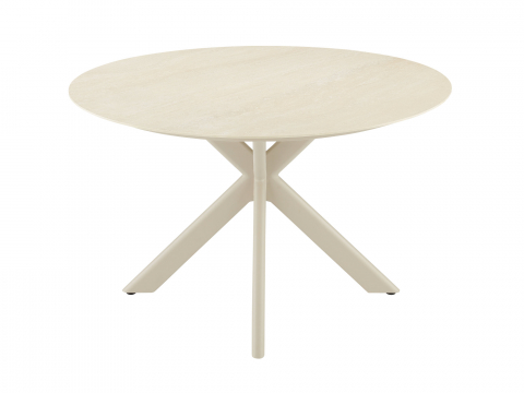 Zebra Mantis Tisch 120x120x74cm light taupe