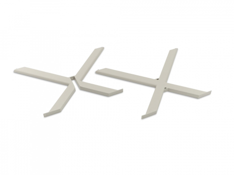 Zebra Mantis Tisch 120x120x74cm light taupe