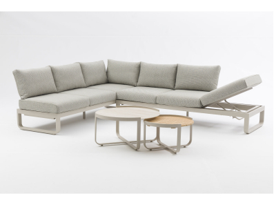 Zebra Fly Lounge Set light taupe B: 207 x T: 277 x H: 82 cm