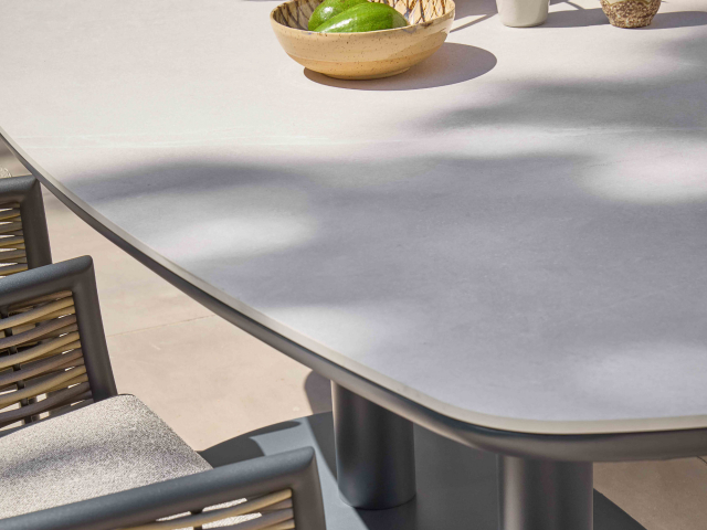 Apple Bee Melville Dining Tisch 220x110x77cm HPMS stone schwarz