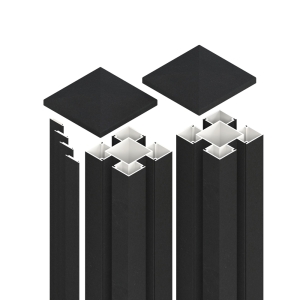 Aluminiumpfosten-Set Typ B 9x9x100 cm Anthrazit