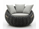 Apple Bee Cocoon Lounge Chair Black wash 130x130x92cm