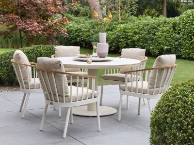 Apple Bee Condor-Melville 140cm Dining-Set 2 Oyster