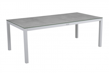 Brafab Belfort Loungetisch 140x70x50cm, Aluminium wei&szlig;