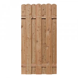 Bohlenzaun Rundkopf gerade L&auml;rche natur 90x180 cm