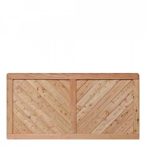 Massivzaun 180x90cm geschlossen L&auml;rche natur